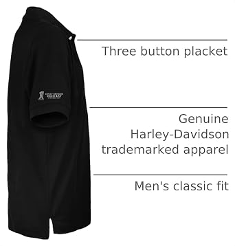 Harley-Davidson Military, Overseas Tour, Exclusive H-D Licensed Classic Men's 3-Button Polo, Willie G