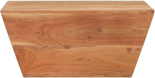 Miniatura 21 de Mesa auxiliar redonda de madera, mesa auxiliar de madera de acacia maciza, mesa auxiliar para sala de estar, hogar, oficina, 25.6 x 25.6 x 12.2