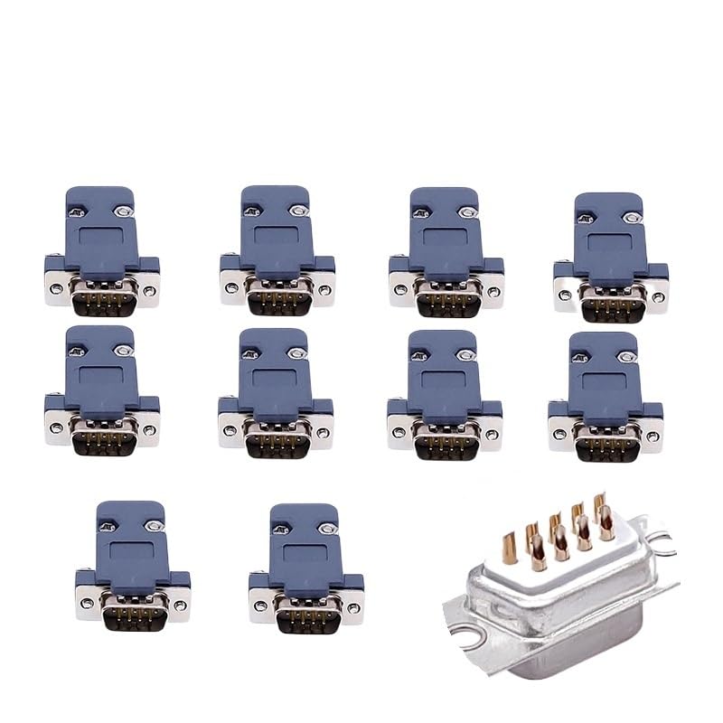 Image of 10PCS DB9 Connector core VGA Pl9pin Port Socket Female Male D Type Adapter D SUB DB15(Up Angle)