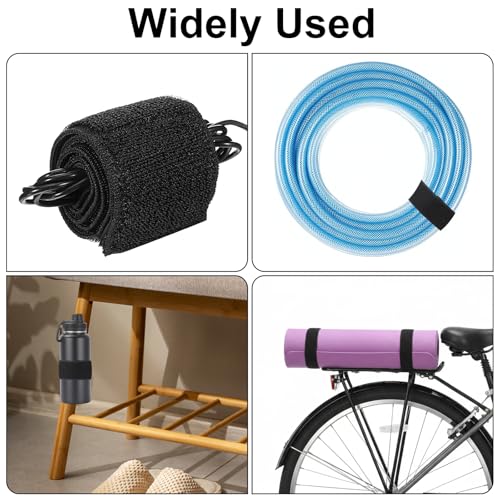 APLZGMG 2 Pcs Heavy-Duty Yoga Mat Strap, Adjustable Yoga Mat Strap Holder, Elastic Heavy-Duty Bungee Straps Band Fits Most Size Workout, Exercise, and Pilates Mats(23.6" L x 2" W) - Image 2