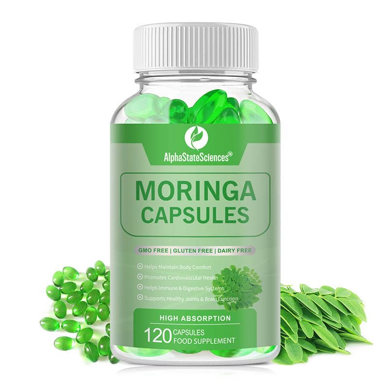 Mighty Organic Moringa: Immune Boosting Capsules with Turmeric & Pepper - 120 Softgels (2 Month Supply)