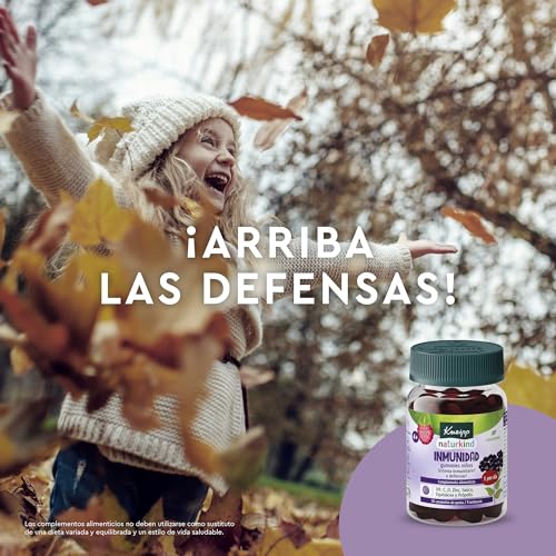 Miniatura 3 de Kneipp Gummies Niños Inmunidad, Vitaminas D Y C, Zinc, Saúco, Equinácea Y Própolis, Sistema Inmunitario, Defensas, Sabor Frambuesa, 30 Gominolas Paquete De 2