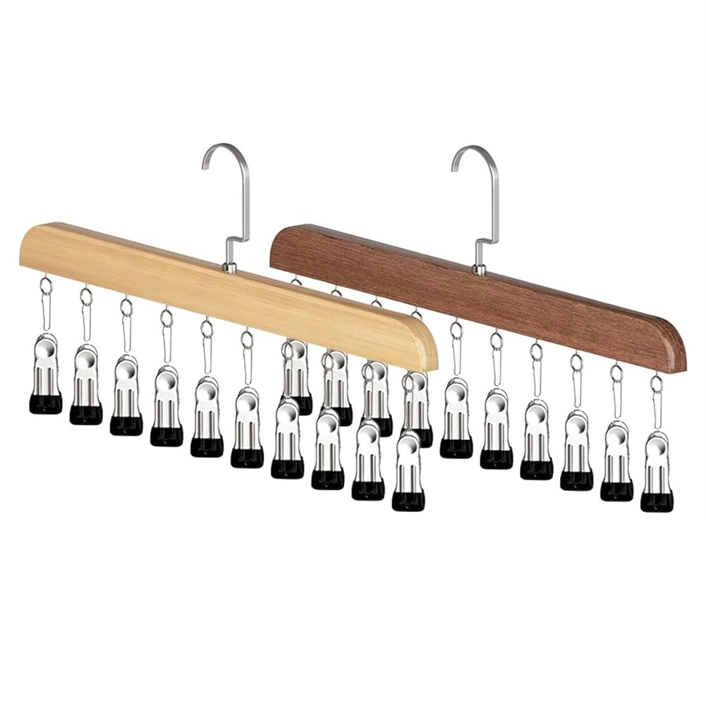 Hndhbfgrt Hanging Closet Organizer with 10 Clips-Space Saving, for Leggings, Pants& Scarves