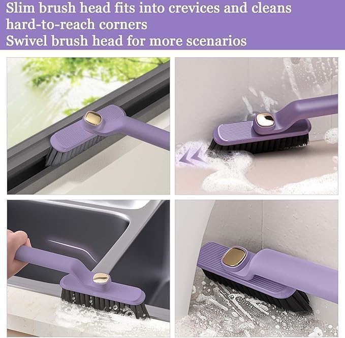 A4SHOP 360° Rotating Crevice Cleaning Brush – Multi-Function Hard Bristle Scrubber for Bathroom, Kitchen and Household – Flexible Gap Cleaner Tool for Corners, Tiles and Narrow Spaces 1