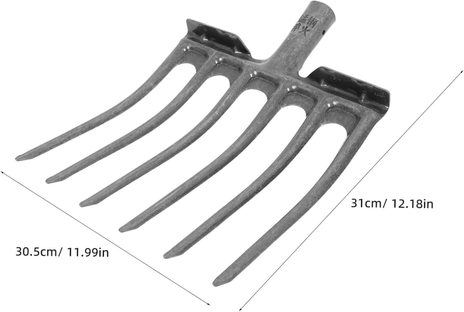 UPKOCH Tooth Bedding Fork Rake Manure Fork Replacement Head Easy to Mount Soil Loosening Tool for Farming