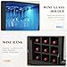 BROTTAR Wine Bar Cabinet with Fridge (Included), Liquor Coffee Cabinet with LED Lights & Rack, Mini Fridge Cabinet with Storage, Human Body Sensor, Sideboard Buffet for Kitchen Dining Room, Black