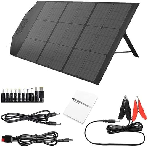 Panel solar de 60 W, panel solar plegable, silicona monocristalina de alta eficiencia, estación de energía portátil para almacenamiento de energía