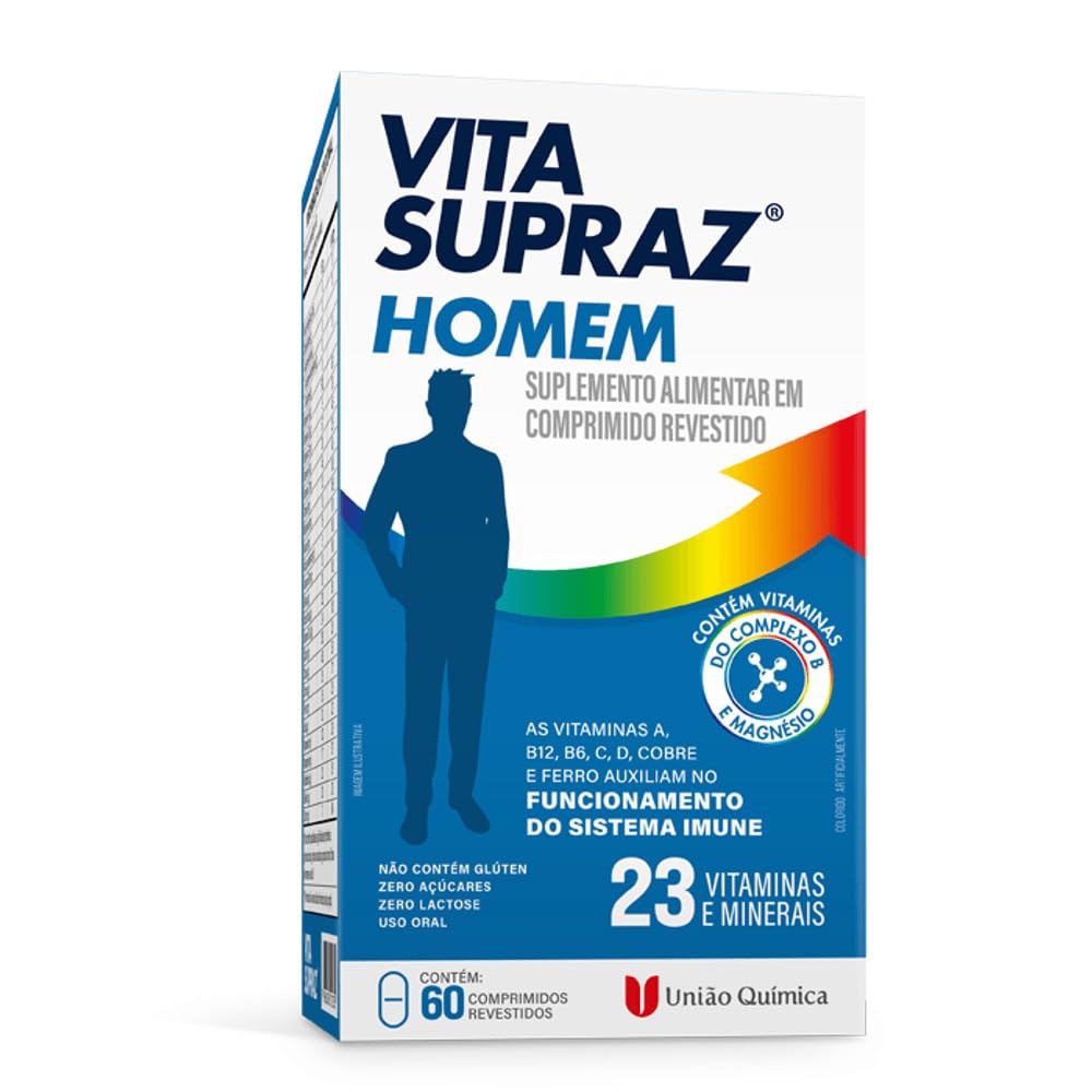 Kit 3 Suplemento Vita Supraz Homem 60 Cápsulas - União Química