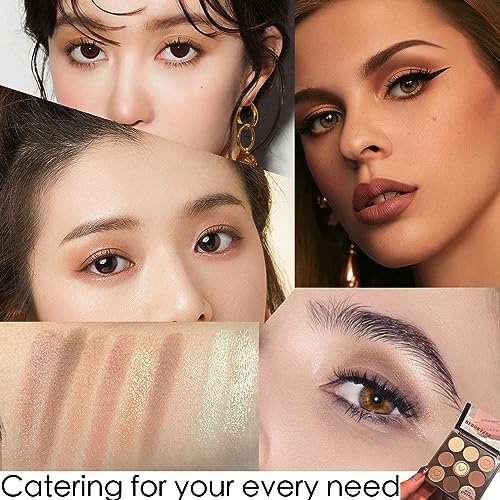 Eyeshadow Palette, Matte Shimmer Nude Eye Shadow Pallets for Women Brown Long Lasting Shadows Palettes - Image 4