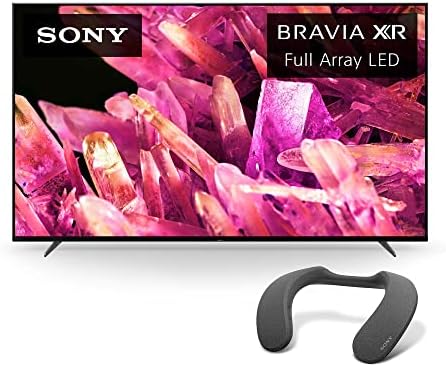 Sony 55 Inch 4K Ultra HD TV X90K Series:BRAVIA XR LED Smart Google TV, Dolby Vision HDR, Exclusive Features for PS 5 XR55X90K-2022 w/Neckband Bluetooth Speaker and TV Adaptor WLA-NS7