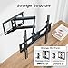 BONTEC TV Wall Bracket for 26-55 Inch, with Swivel, Tilt, and Extension from 80 to 500mm. Full Motion TV Wall Mount Capability of 40KG, Including HDMI Cable and Bubble Level, Max. VESA 400x400