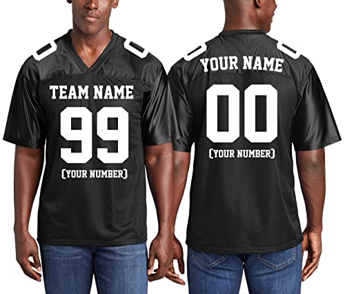 TEEAMORE Custom Men's Replica Football Jerseys - Personalized Team Name & Number