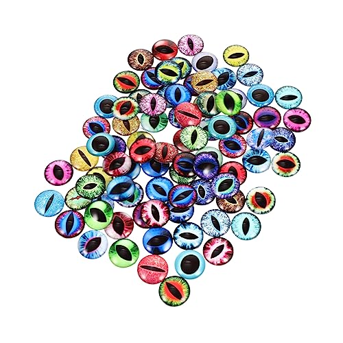 Holibanna 100piezas Ojos De Vidrio Redondo para Manualidades Ojos para Muñecas De Estilo Mixto Accesorios para para Hacer Joyería