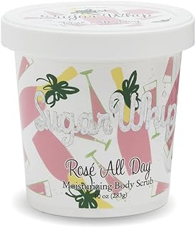 Primal Elements Sugar Scrub, Exfoliating Sugar Whip, Body Cleanser & Moisturizer, Rose All Day, 10 oz Package