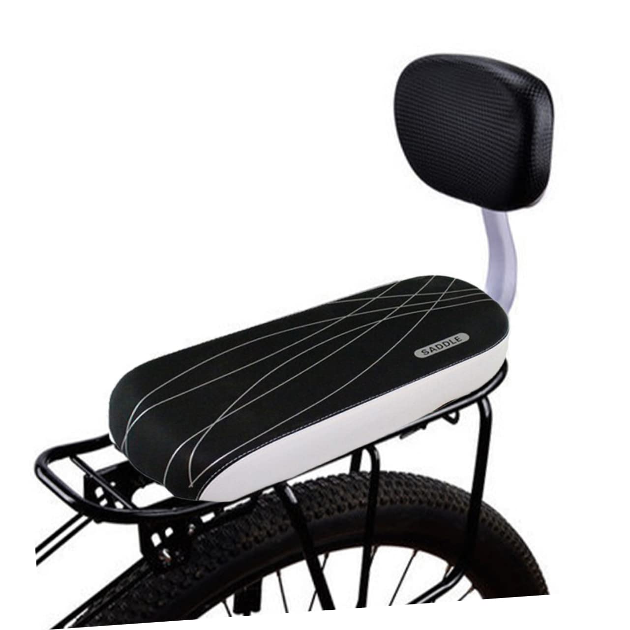 BESPORTBLE Asiento De Bicicleta Ciclismo Portabicicletas Cojín De Asiento De Bicicleta Portal Bolsa De Manillar Asiento De Bicicleta para Asiento De Bebe PU Black
