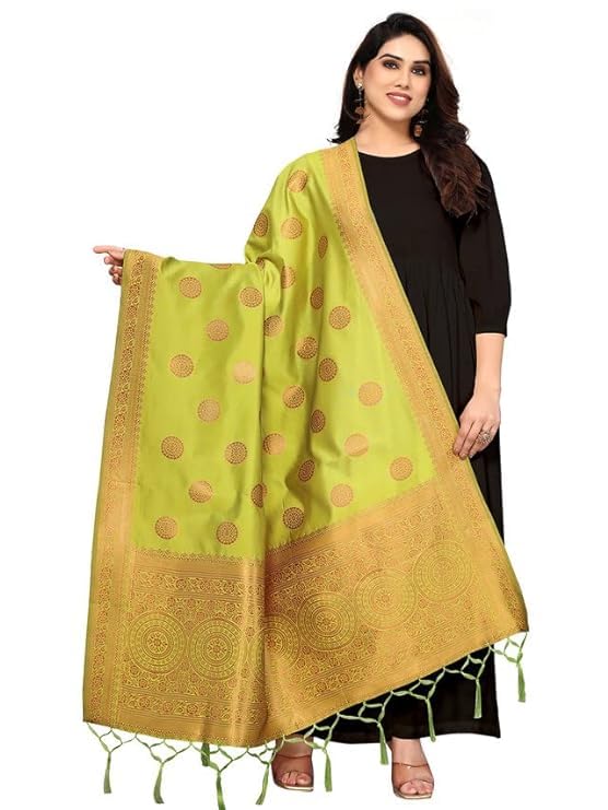 Women's Art Silk Printed & Tassel Traditional Dupatta