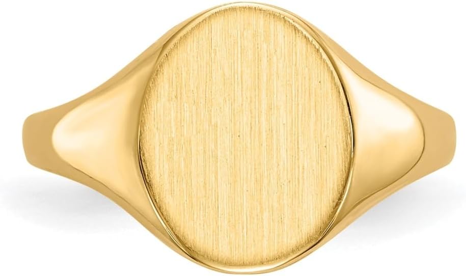 Jewels By Lux 14k Yellow Gold 9.5x11.0mm Closed Back Signet Ring - Image 4
