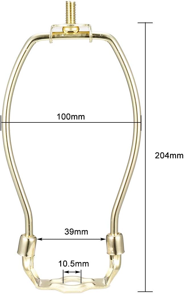 uxcell Lamp Harp Holder 8 Inch Brass Finish for Table and Floor Lamps