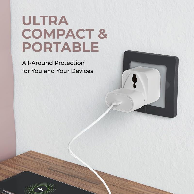 Image of Elleys ENZO (2 pcs) 3 pin Socket US Converter for India (USA, UK, China) Australia to India Plug Converter - Type D Plug Adapter 6A - 240V 2pin 3pin Socket Universal Travel Adapter for Home, Office