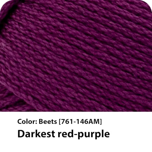 Image of Lion Brand 24 /7 Cotton Yarn, Yarn for Knitting, Crocheting, and Crafts, Beets, 3 Pack | Light Worsted 100% Mercerized Cotton Yarn for Crochet, Knitting, Craft, 185 Yards of Natural Fiber for Tees, Bags, Dishcloths