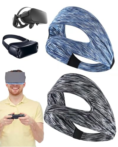 SCJJZ 2 Unidades VR Eye Mask VR Face Cover transpiración Banda Banda Banda Banda Banda de Sudor Ajustable para VR Sweat Band Absorbe la Humedad