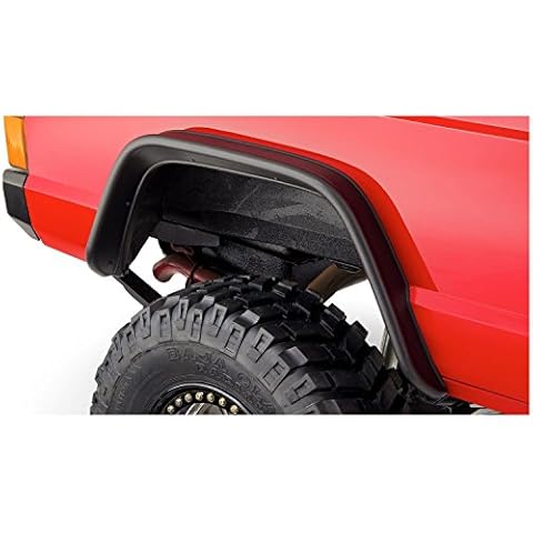 Bushwacker Jeep Flat Style Front & Rear Fender Flares | 4-Piece Set, Black, Textured Finish | 10922-07 | Fits 1984-2001 Jeep Cherokee Cover