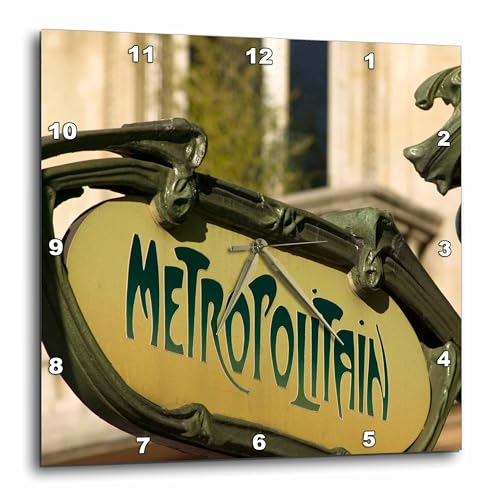 3 d Rose Wall Clock Silent 10 inch Metro Entrance Sign, Paris, France EU 09 DBN 0677 David Barnes