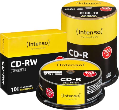 Intenso 1801124 CD-R Rohlinge 700MB 52x 25er Spindel Cakebox kratzfest bedruckbar