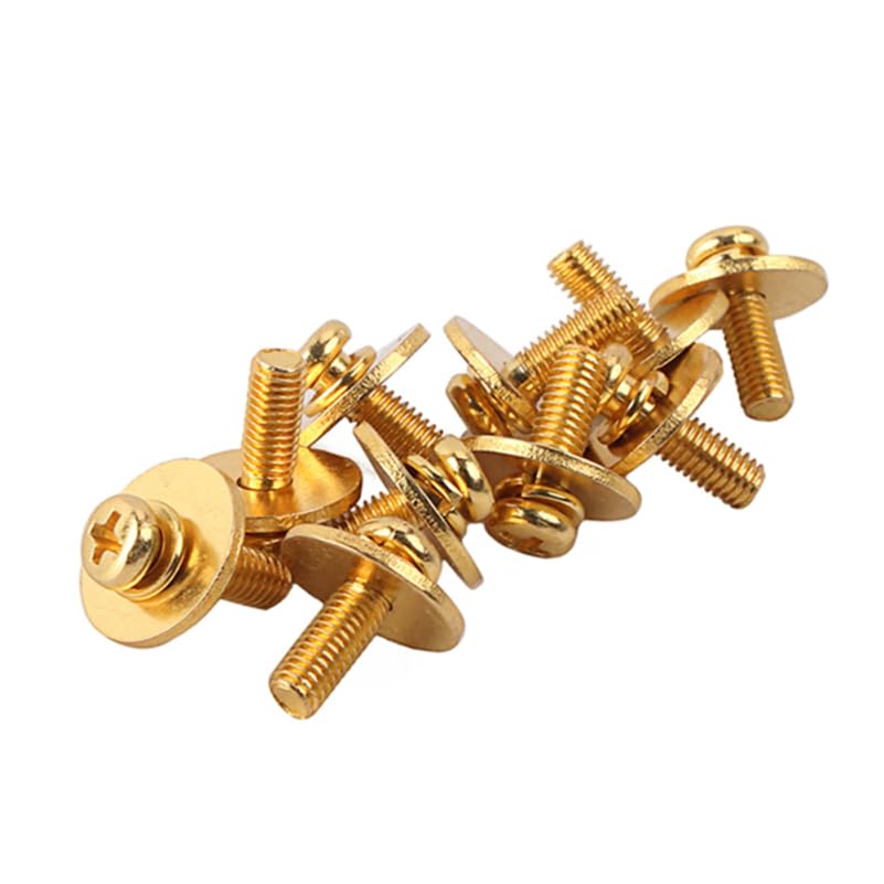 Tornillos de montaje Abaodam, 20 piezas, con arandelas, para lugs de batería, bombo, caja, tom y micrófono, tornillos de tensión para xilófono infantil miniatura 5