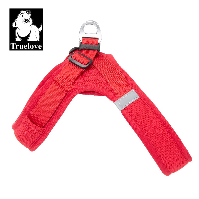 WINHYEPET Truelove Dog Harness Soft Mesh Reflective Breathable Step-In Dog Harness,Easy Adjustment Harness with Safety Buckle for Extra Small and Small Dogs Vest Harness TLH3013(Red,M) - Image 3