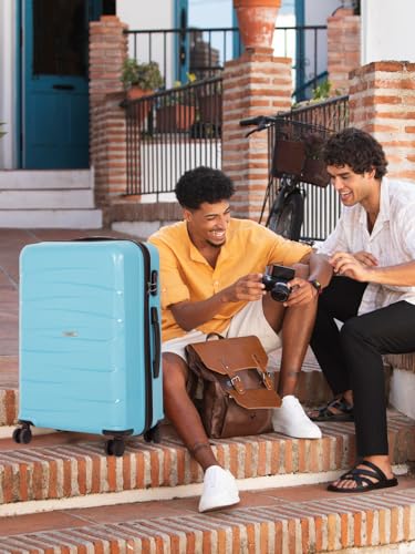 Image of Teakwood Dune Trolley Bag for Travel - Durable for Weekend Business Trip & Airline Cabin Fit - Smooth Wheels & Telescopic Handle Luggage Suitcase