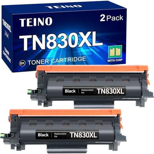 Image of TEINO Compatible TN830XL Toner Cartridge Replacement for Brother TN830XL TN830 XL TN 830 Toner for HL-L2460DW DCP-L2640DW HL-L2420DW HL-L2405W MFC-L2820DW HL-L2480DW HL-L2400D Printer (Black,2 Pack)