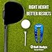 Ball Badge HeightRight Adjustable Golf Tee Height Tool – Precision Tee Height Setter for Consistent Swings, Durable Aluminum Design, Easy-to-Use Golf Training Aid (Blue)