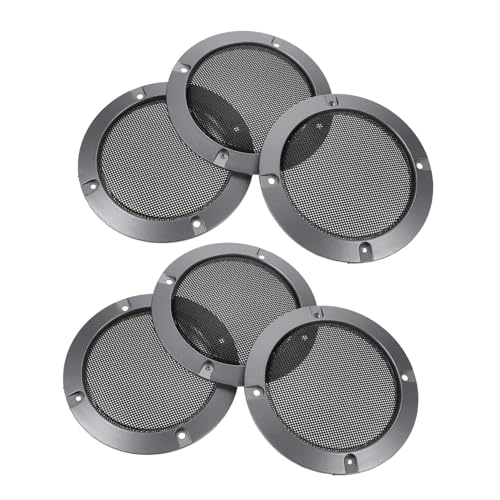 LIFKICH スピーカーグリル 10個 アイアングレー サブウーファーネットカバー オーディオスピーカー保護 簡単にフィットする車用スピーカーカバー