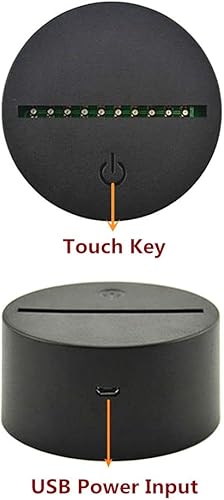 Miniatura 3 de Luz nocturna LED de ilusión óptica 3D, lámpara de escritorio para niños y niñas, control táctil, 7 cambios de color, alimentada por USB, para