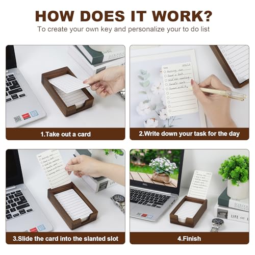 Support de bureau rectangulaire en noyer MultiBey, le cadeau idéal pour organiser un bureau - 6