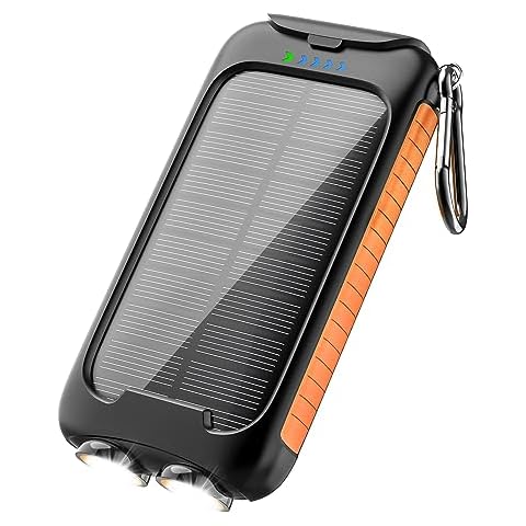𝟮𝟬𝟮4 𝙐𝙥𝙜𝙧𝙖𝙙𝙚 Solar Power Bank, Solar Charger, 38800mAh Outdoor Portable Charger, External Battery Pack 5V/3.1A Fast Charger Type C Ports with LED Flashlights, Perfect for Travel Camping Cover