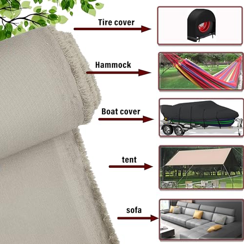 Premium 600D Water-Resistant Upholstery Fabric by the Yard - 58" Wide, Durable Polyester Material for Indoor & Outdoor Projects - Ideal for Chair Cushions, Furniture Covers, and DIY Crafts - 1 Yard Gray 5 Premium 600D Water-Resistant Upholstery Fabric by the Yard - 58" Wide, Durable Polyester Material for Indoor & Outdoor Projects - Ideal for Chair Cushions, Furniture Covers, and DIY Crafts - 1 Yard Gray - Image 4