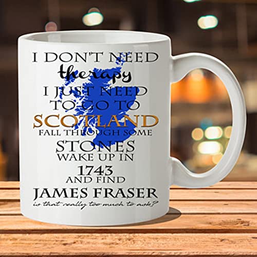 Outlander - Taza de Outlander, diseño de Jamie Fraser, Sassenach, Diana Gabaldon, Je Suis Prest,...