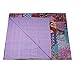 Marubhumi Indian Traditional Pure Cotton Patchwork Quilt, Paisley Print Kantha Quilt Multi Color (Multicolor-40, Queen (90