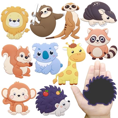 Image of SUPINEEDO Fridge Magnets for Toddlers 1-3, Animal Magnets for Kids, Educational Baby Busy Gift, Strong Full Back Refrigerator Magnets, 10 Piece Rubber Magnets