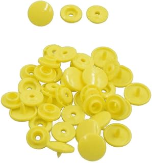 Yellow Plastic Snap Button Size 20 100Sets Sew On Plastic Snap Fasteners for Clothing Glossy T5 Round -B7