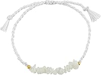 Vista 25 de TGH Pulsera Trenzada de Gemas Naturales Sin Cortar en Chip para Hombres y Mujeres – Pulsera de Cristal Curativo Hecha a Mano Ajustable – Joyería