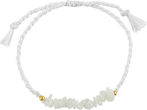 Miniatura 22 de TGH Pulsera Trenzada de Gemas Naturales Sin Cortar en Chip para Hombres y Mujeres – Pulsera de Cristal Curativo Hecha a Mano Ajustable – Joyería