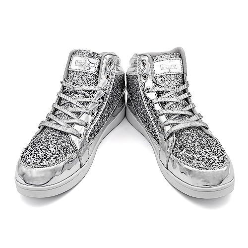 Image of IGxx Gold Shoes Sparkly Men Glitter Shiny Sequin Metallic Boots