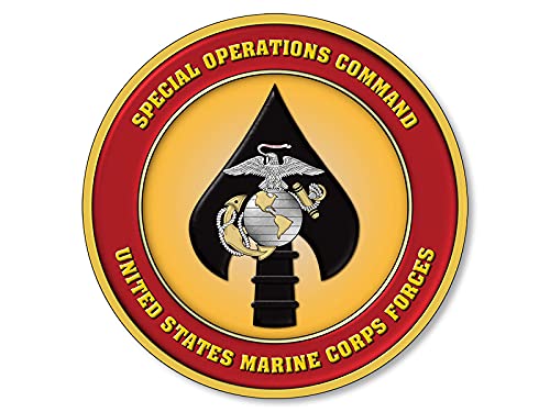 Round Marine Corps Forces Special Operations Command Sticker (us marsoc socom usmc), Officially Licensed by the U.S. Marine Corps