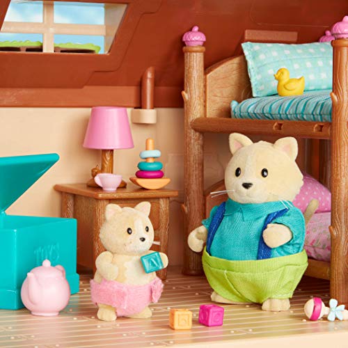 Li’l Woodzeez 23-teilig Wohnzimmer Schlafzimmer Zubehör Set – Sofas, Babybett und mehr – Tierfiguren Accessoire… – Bild 5