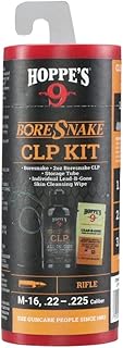 Hoppes Boresnake CLP Cleaning Kit for .22/.223 Rifle, Gun Snake for Gun Cleaning Kit, Multi (210556)