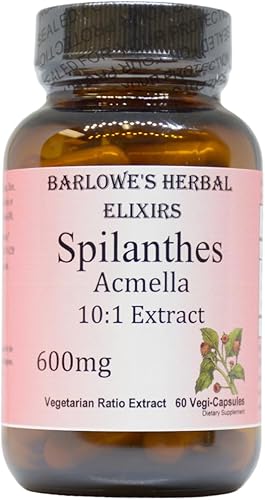 Extracto de Acmella Spilanthes | 600 mg por cápsula | Suplemento de hierbas para bienestar natural y equilibrio | 60 cápsulas veganas | Sin