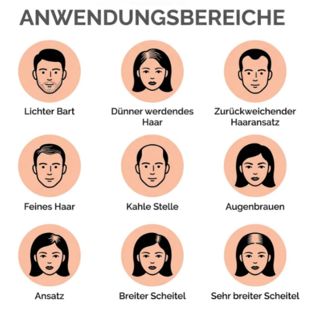 Avellio - Sofort Ansatz- &Grauhaar-Abdeckung,Haarpuder für Frauen und Männer mit Spiegel & Schwamm,Langanhaltend,Haaransatz Ausbessern & Haarausfall Abdecken
